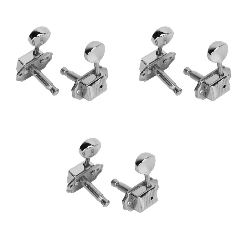 6 Pcs String Tuning Pegs 3L3R High Strength Metal Machine