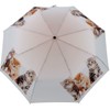 Folding Umbrella Open/Close Automatic UV Protection Cat Trio, beige