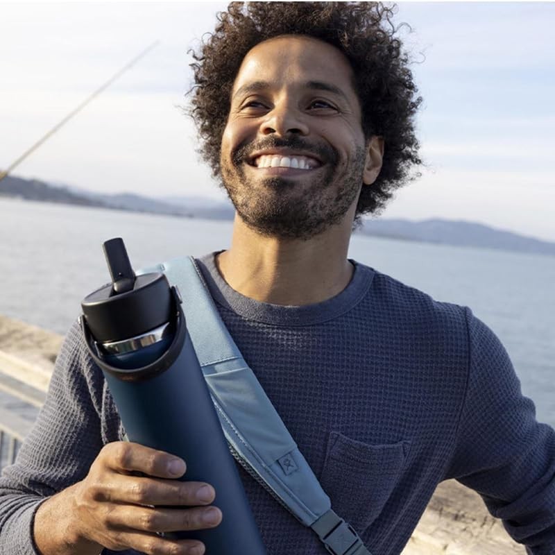 Hydration 24oz Wide Mouth Flex Straws Black