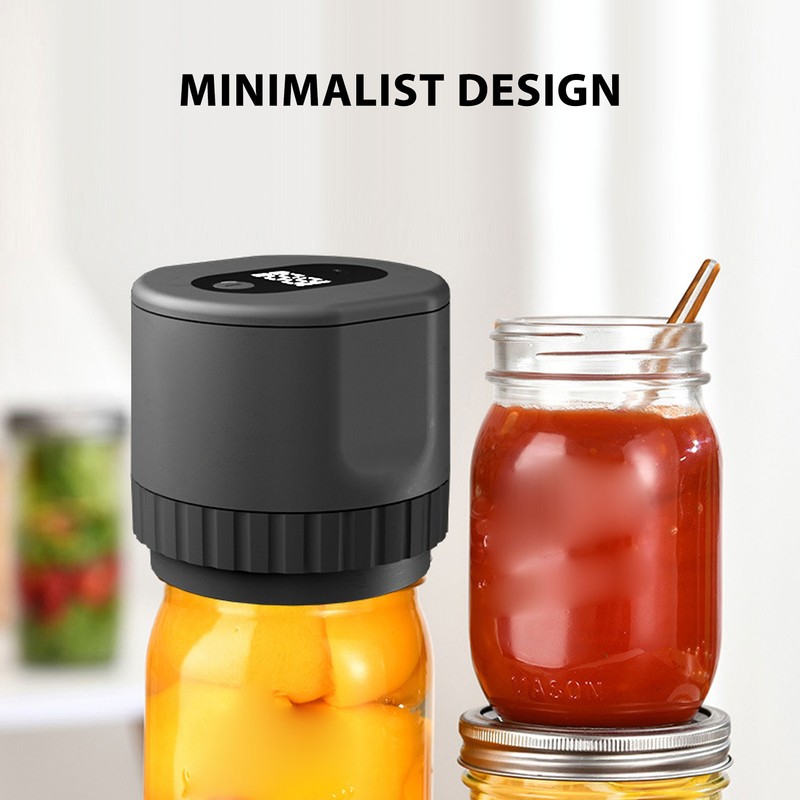 Electric Mason Jar Vacuum Sealer Rechargeable Automatic Cordless Jar Vacuum