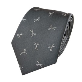 HOMIEBUDS Barber Necktie - Barber Tie - Scissors Necktie - Fashion Designer tie- Hairstylist Necktie - Men's Hairstylist Gift - Men's Barber gift - Men's Barbering Gift - Hairstylist gift for Men