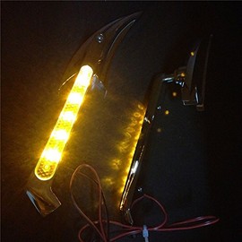 SMT-Blade Turn signals Running Custom Mirror Compatible With H-D softail FatBoy OVAL Shape [B00V2ZNAUE]