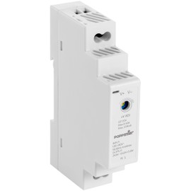 Poppstar 24 V Transformer DIN Rail 15 W (Input 100-240 V AC 50/60 Hz, Output 24 V DC 0.63 A Max. 15 W) 24 V Bell Transformer