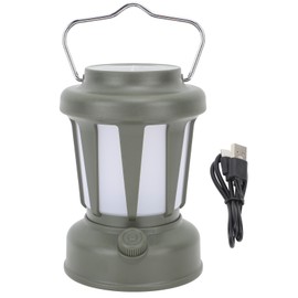 Camping Lantern Solar Powered USB Rechargeable Stepless Dimmable Retro Style Outdoor Tent Light