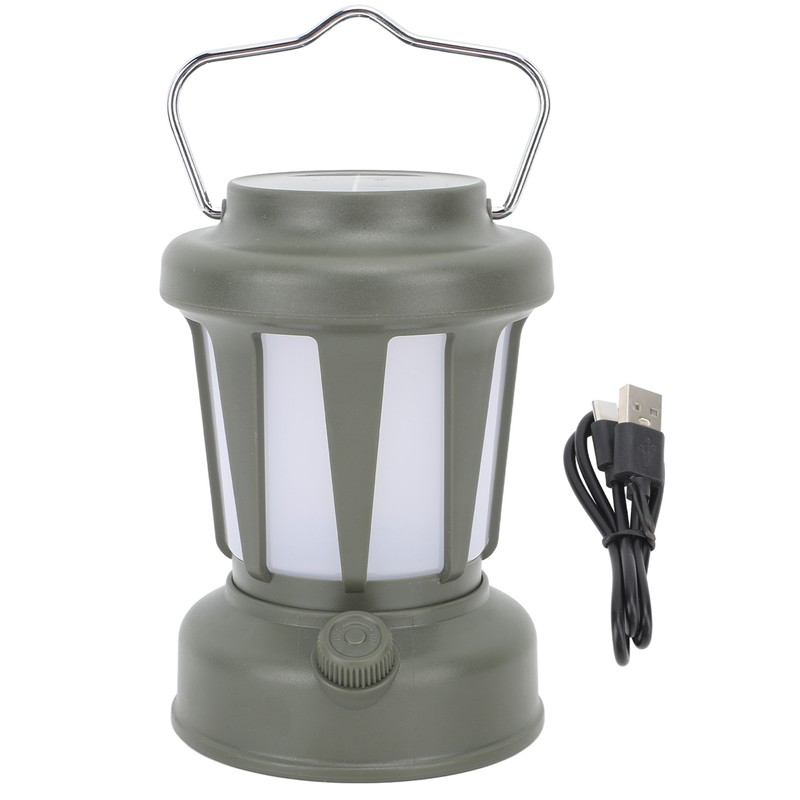 Camping Lantern Solar Powered USB Rechargeable Stepless Dimmable Retro Style