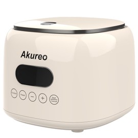 Akureo 5 cup Low Suger Rice Cooker with 304 Stainless Steel Steamer Basket, 2.5L mini Small Rice Cookers, Smart Control Multifunction,Cooking & Warmer