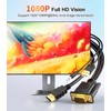 VGA to HDMI Cable 6FT/2 Pack with USB Power and