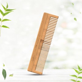 TNW-The Natural Wash Pure Neem Wood Comb for Women And Men| Natural & Eco-Friendly | Hair Growth, Anti-Dandruff Hair Styling Comb with Fine & Wide Teeth for Daily Use - Made in India