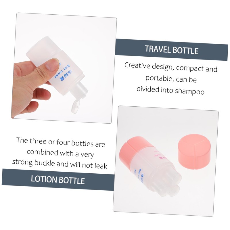 WOONEKY 3pcs Travel Bottle Set Portable Lotion Containers for Toiletries