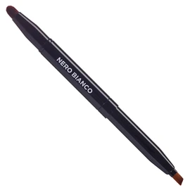 Kai NEROBIANCO KQ3504 2-Way Eye Makeup Brush, Wide, Fine, With Cap, Slide Type, For Men and Women