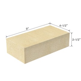 Fire Bricks, Woodstove Firebricks, Size 9″ x 4-1/2″ x 2-1/2″, 6-Pack, Insulating Fire Bricks, Thick Firebricks Replacement for Wood Stoves, Fireplaces, Fire Pit