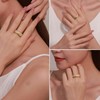 PLOMFOV 14K Gold Plated Chunky Statement Rings Stackable Wide Chunky