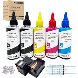 HEMEINY 63XL Ciss Ink Cartridges and Bottled Inks Compatible with HP OfficeJet 3830 3832 4650 4655 5200 5220 5255 5258 Envy 4520 4516 4517 4522 4525 DeskJet 2130 2131 3630 3631 3636 3639 Printer