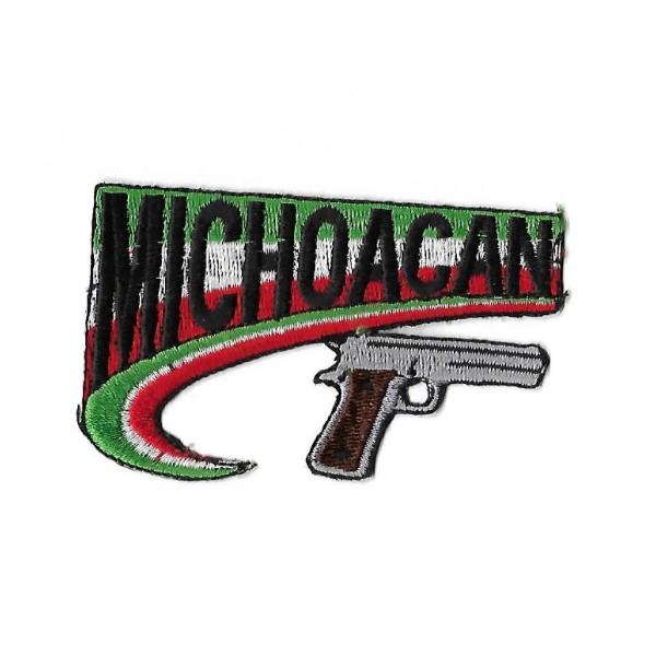 Michoacan Mexico Swoosh Patch Bandera Flag Colors