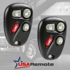 Car Key Fob Keyless Entry Remote fits 2003 2004 2005 2006 2007 Chevy Express, GMC Savana (KOBLEAR1XT, 15752330), Set of 2