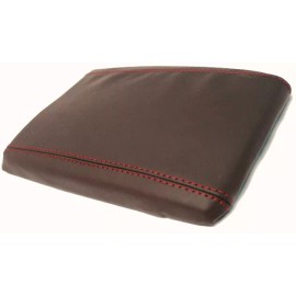 Kar Designers Fits 16-20 Lexus RX 350 Brown w/Red Stitch Leather Center Console Armrest Cover