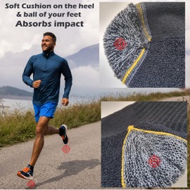 Kensington® 3 Pairs, Mens Sport Quarter Ankle Cushioned Anti-Blister Trainer Socks, Cotton Sock for Running, Cycling, Walking & Hiking