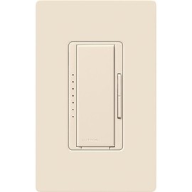 Lutron Maestro LED+ Dimmer Switch for Dimmable LED, Halogen and Incandescent Bulbs, 150W/Single-Pole or Multi-Location, MACL-153M-LA, Light Almond