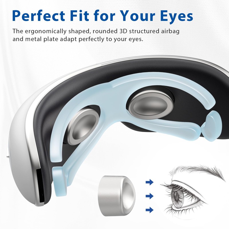 Aspria Eye Massager with Dual Hot and Cold Therapy, Vibration,