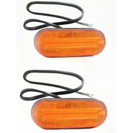 MelTruck® 2x Yellow LED Outline Light ADR Marker Light 12V 24V E9 Reflector Truck Trailer