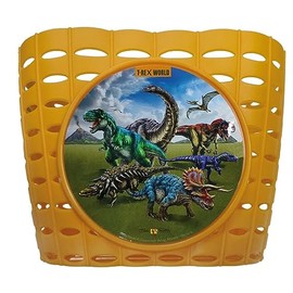 Bike Fashion Unisex - Adult T-Rex World Child's Basket, Yellow, One Size