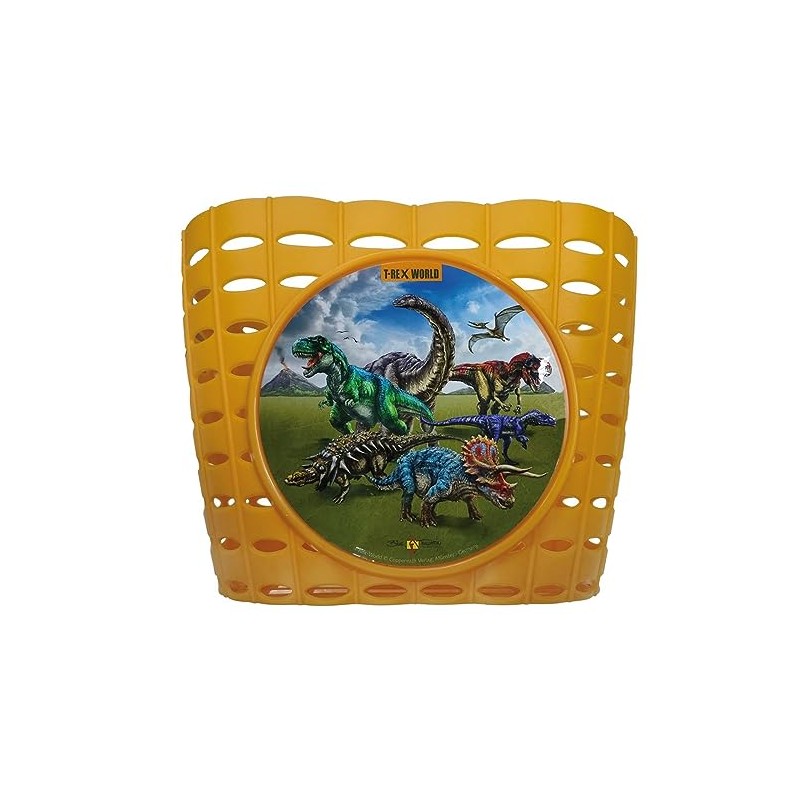 Bike Fashion Unisex - Adult T-Rex World Child's Basket, Yellow,