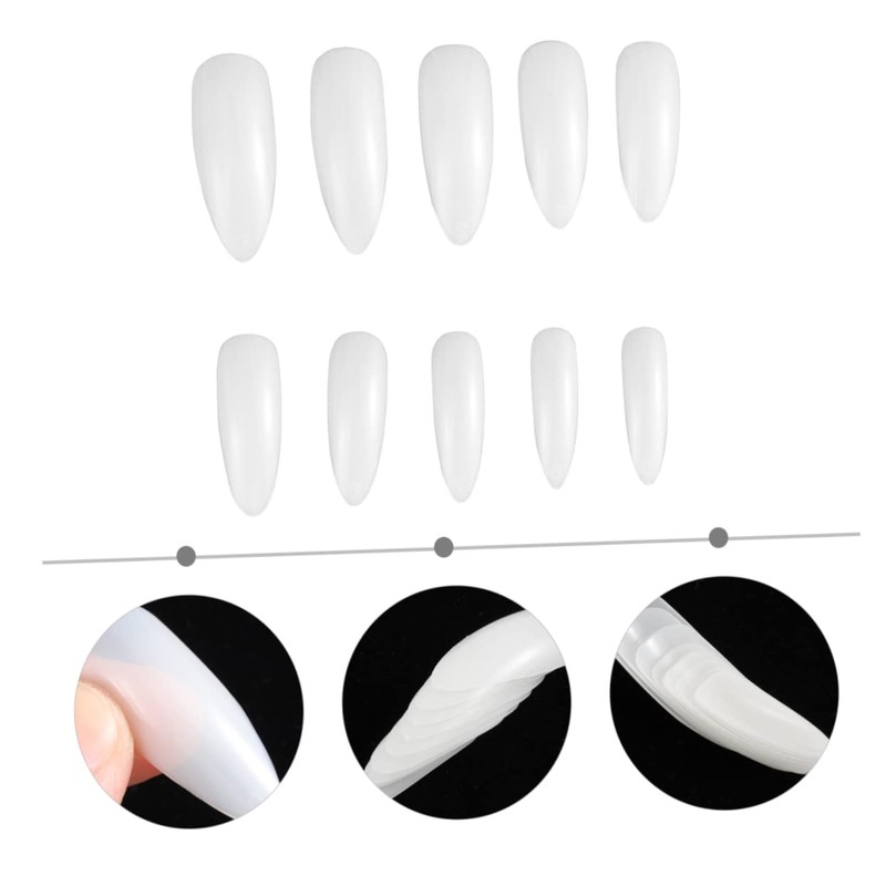Baluue Elegant Water Drop Nail Tips 600 Pieces Full Cover