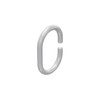 Interdeco Shower Curtain Rings in Crystal Clear Plastic Oval Open