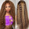 Highlight Ombre Deep Wave Lace Closure Wigs 5x5 Hd Lace