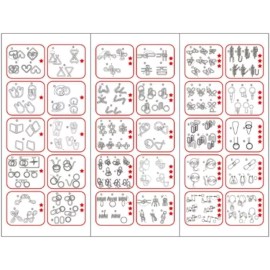Nierbo 32 Pcs Rompecabezas De Metal Educativo, Juego De La Mente