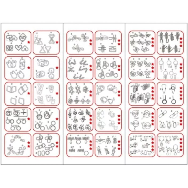 Nierbo 32 Pcs Rompecabezas De Metal Educativo, Juego De La