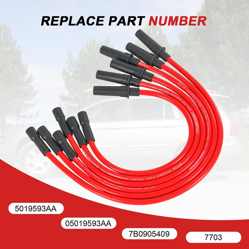 Spark Plug Wire 10.2mm Replacement for Dodge Grand Caravan Replacement