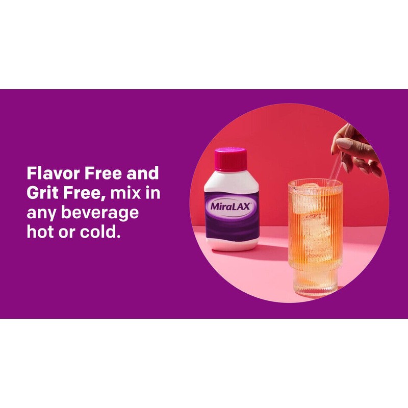 MiraLAX Laxative Powder for Gentle Constipation Relief, Stool Softener, 14