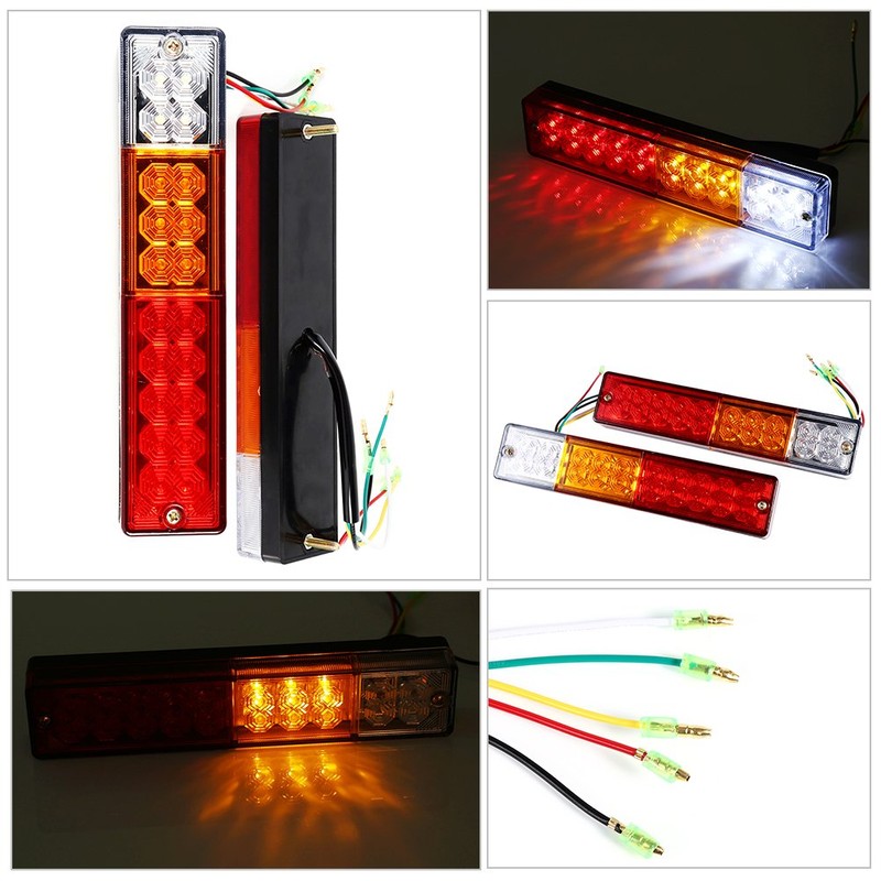 2 Pcs 30 LED Taillights Truck Rear Tail Light Brake