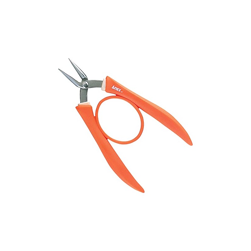 アネックス(ANEX) ヤットコ SUS410製 グリップ付 片丸 135mm No.252