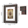 WYNCO 8x10 inch Dark Grey Scoop Wide Border Picture Frame,