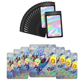 BBMylarBags 100 Bags 3.5, Storage Baggies, Resealable Candy Bags, Special Cartoon Pattern, Gummies Bags (green)