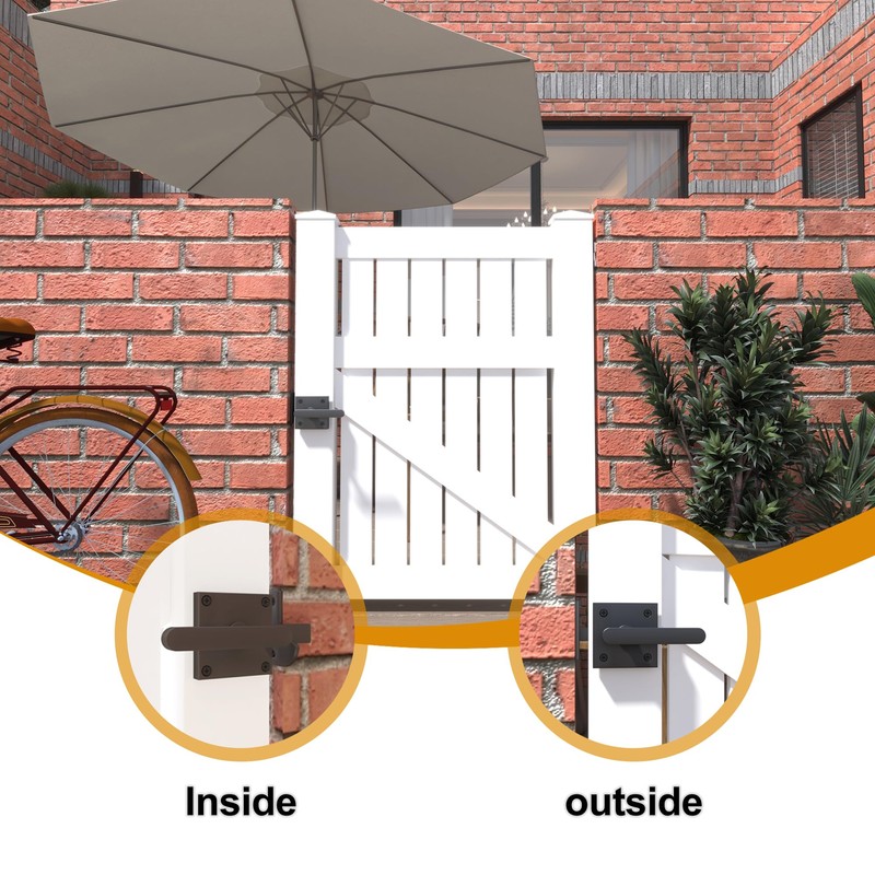 Sdstone Double Side Gate Latch,Heavy Duty Swinging Door Latch Gate