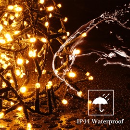 Marchpower Christmas String Lights, 25m 1000LEDs Cluster Lights with 8 Lighting Modes, IP44 Waterproof Outdoor Xmas Lights for DIY Decoration in Home Garden Xmas Trees Wedding Party - Warm White