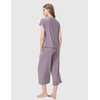 BambooBud Women's Capri Pajama Set Raglan Sleeve Sleepwear 2 Piece
