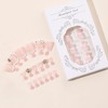 White French Tip Press on Toe Nails Short Square Fake
