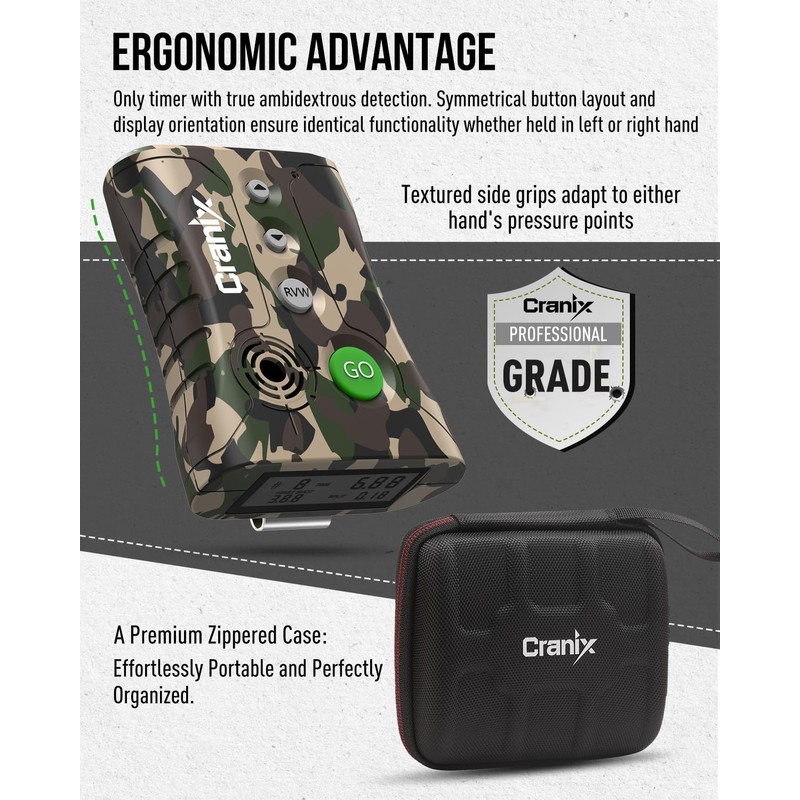 Professional Shot Timer for Shooting Competition, 0.01s Precision Tactical Training