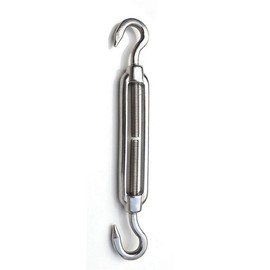 M6 Stainless Steel 304 Turnbuckle Double Hook Wire Tension Tensioner Rope Cable Tension Set Heavy Duty