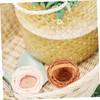 LALAFINA 8pcs Mini Woven Basket Set Hand-woven Storage Decorative Basket