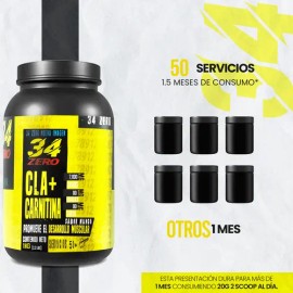 34 Zero Cla  Carnitina 1kg 100 Servs                                                                                                                  