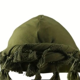 Turban For Men, Vintage Twist Head Wraps Durag With Tassel, Hair Wrap - Color: Army Green
