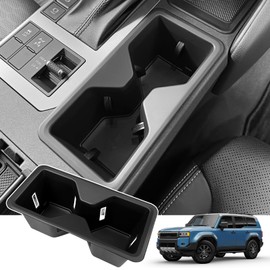 HUYINPJ Center Console Cup Holder Compatible with Toyota Land Cruiser 250 Prado J250 LC250 2024 2025 Interior Accessories, Insert Drink Organizer Cup Holder Inserts Replacement (Center Console)
