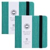 Lightwish Square Watercolor Journal,2 Pack Total 48 Sheets,100% Cotton,300gsm/140lb,Acid-Free,Cold Press