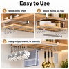 Stainless Steel Hanging Kitchen Storage Rack with Hooks – Paper