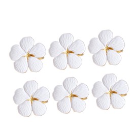 Mikinona 6pcs Napkin Rings Set Flower Napkin Holders for Wedding Decor for Table Setting